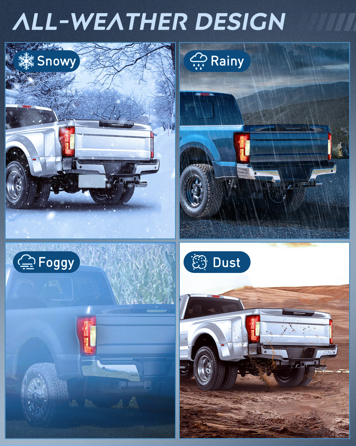 Nilight 2017 2018 2019 Ford F250 F350 Super Duty Rear Lamp Replacement Taillight Assembly OE Style Driver Side Red Lens