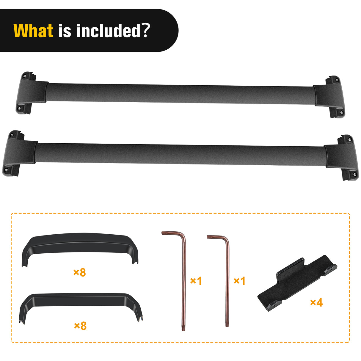 Nilight Roof Rack Cross Bars Fit for Subaru Forester 2014 2015 16 17 18 19 20 21 22 2023 Aluminum Heavy Duty Rails Crossbars with Rubber Pad for Rooftop Cargo Carrier Kayak(Only Fit Raised Side Rails)