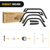 Nilight Fender Flares Kit Fit for Jeep Wrangler TJ 1997-2006 1998 1999 2000 2001 2002 2003 2004 2005 Front&Rear 6" Wide Wheel Fender Flares Cover Factory Style Automotive Fender Flare Set, 6Pcs