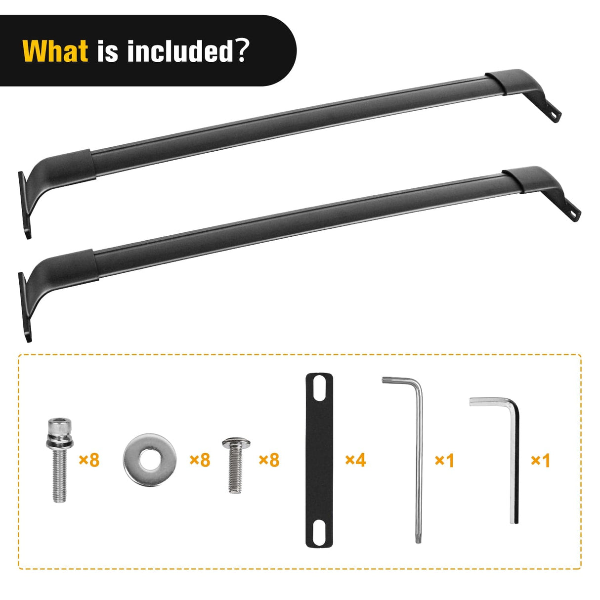 Roof Rack Cross Bars Fit for 2021 2022 2023 Jeep Grand Cherokee L 3-Row & WL 2-Row