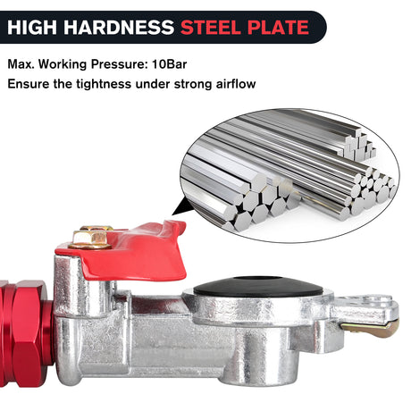 Nilight Glad Hands Grips Set with Seals Heavy Duty Gladhand Extension Handles Kit Emergency & Service Brake Air Hose Coupling Connectors for Semi Truck Trailer Brake System 1 Pair