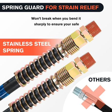 Wiring Harness Kit 12FT Air Line Hose Assembly Rubber Air Hose 1/2in NPT Swivel