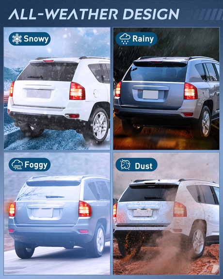 Nilight Taillight Assembly Compatible with 2007 2008 2009 2010 Jeep Compass Tail Light OE Style Rear Lamp Replacement Passenger Side