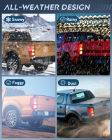 Nilight Taillight Assembly Compatible with Ford Ranger XL 2019 2020 2021 2022 2023 Rear Tail Light Lamp Replacement OE Style LED and halogen bulbs Driver Side