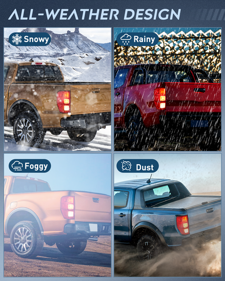 Nilight Taillight Assembly Compatible with Ford Ranger XL 2019 2020 2021 2022 2023 Rear Tail Light Lamp Replacement OE Style LED and halogen bulbs Driver Side