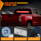 Nilight 144LED Traffic Advisor Strobe Light Bar with Controller Red Emergency Warning Lights Hazard Interior Front/Rear Windshield Flashing for Cars Plow Trucks Construction Vehicles