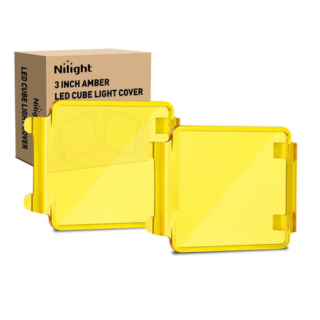 Nilight 2Pcs 3 inch Amber Cube Light Pod Cover