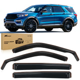 4pcs Rain Guards Ford For Explorer 2020 2021 2022 2023 2024