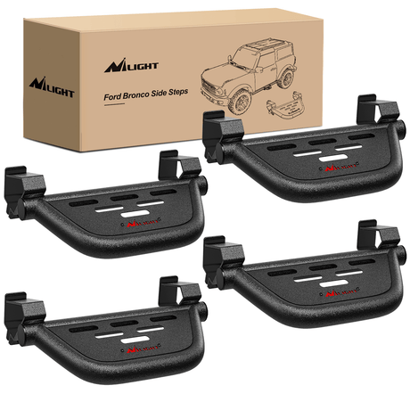 Running Board 2021 2022 2023 2024 Ford Bronco 2/4 Doors with The Rock Rails 4Pcs Heavy-Duty Running Boards Side Steps