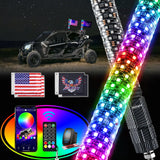 Nilight 2Pcs 2FT Spiral Antenna Bluetooth Remote App Control Led Fat Whip Light