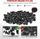 100 Pcs Head 18.5mm Hole 8mm Push-Type Fender Liner Retainer Clips Replacement for Chrysler 6504521, 04575412AF Jeep Liberty Grand Caravan Dodge Charger Grand Caravan Nilight