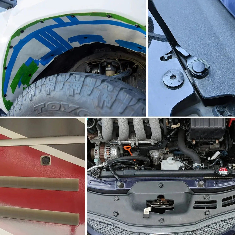 retainer clips 100 Pcs Head 18.5mm Hole 8mm Push-Type Fender Liner Retainer Clips Replacement for Chrysler 6504521, 04575412AF Jeep Liberty Grand Caravan Dodge Charger Grand Caravan