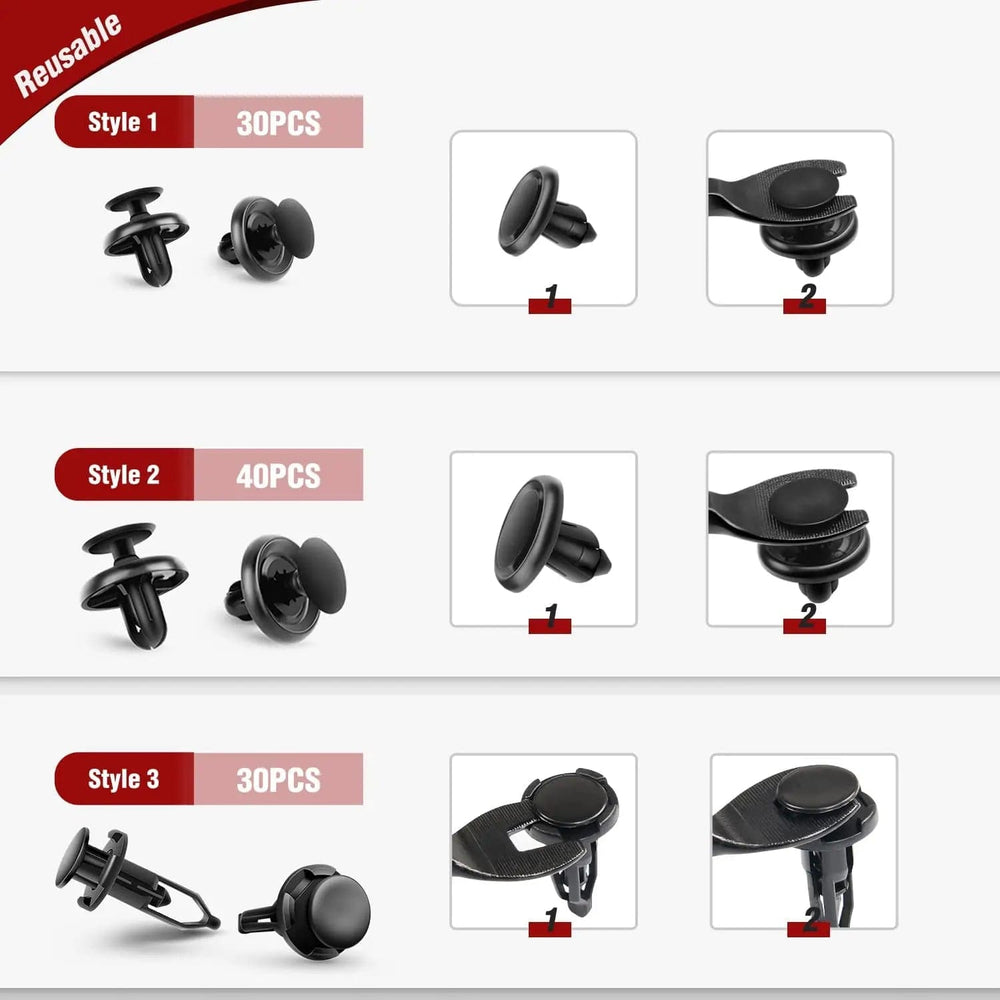 retainer clips 100 Pcs Hole 7mm 9mm Car Retainer Clips Push Type Bumper Fastener Rivet Clips for Lexus Toyota GM