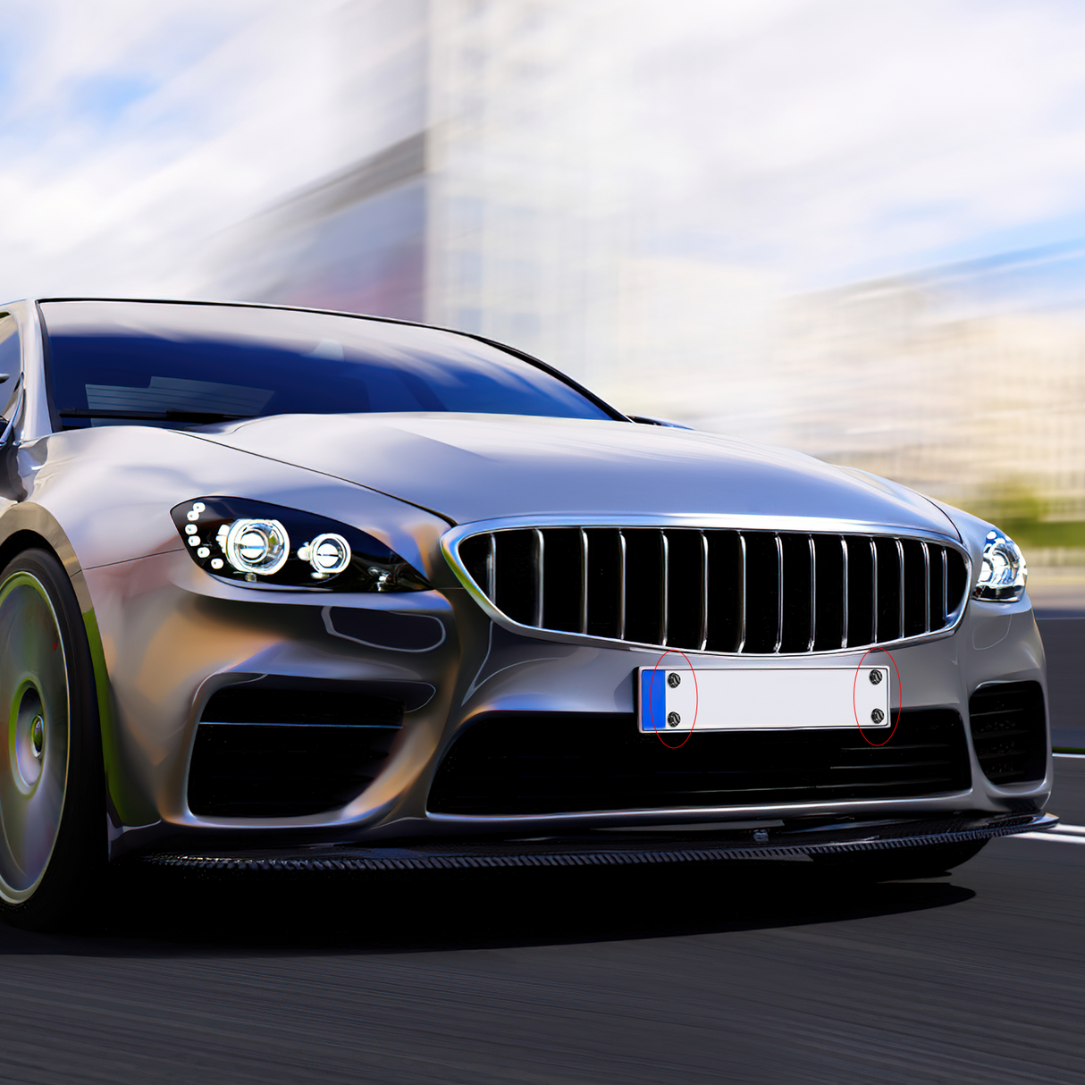 Nilight License Plate Screw Kit for Fastening Front and Back License Plates on Cars, Suvs, and Trucks Black Zinc Plated Rust-Proof and Anti-Rattle License Plate Bolts (Set of 8)