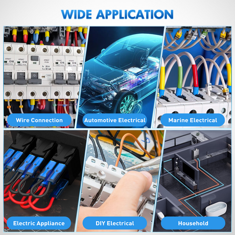 Nilight 300PCS CE5 Closed End Crimp Terminal 12-10 Gauge Nylon Insulated Closed End Wire Cap Wire Connectors Crimp Cap Terminals Connectors for Automotive Car Truck Boats Marine Electrical Wiring