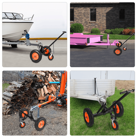 Trailer Dolly Trailer Dolly 1000LBS Tongue Weight Capacity With 19.25Inch-26Inch Height Adjustable, 2 Inch Ball, 16 Inch Tires For RV, Boat, Jet Ski, Car, Car Accessories