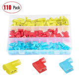Connectors Assortments 110Pcs Nylon Flag Spade Terminals