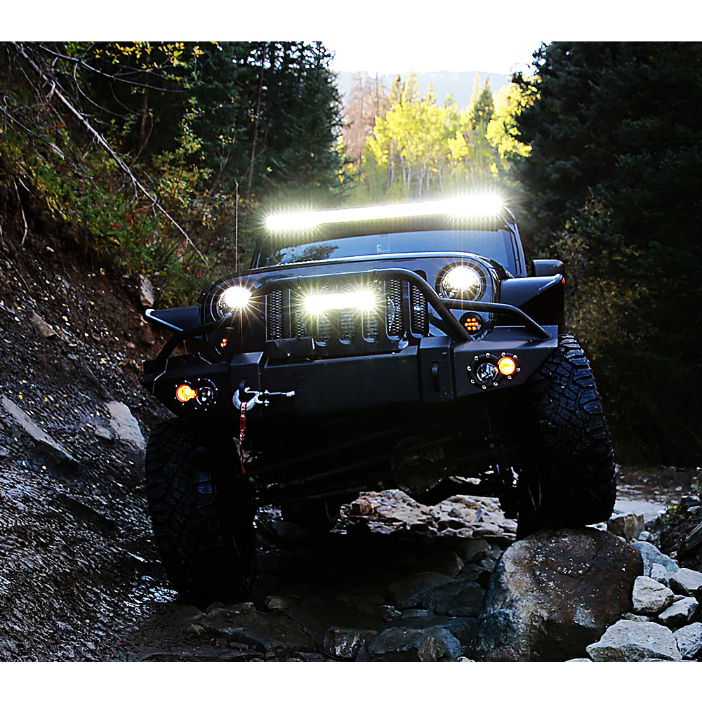 LED Light Bar 7.5 Inch 36W Flood LED Pods, 3D Deep Reflector Off Road Driving Work Light for Truck SUV ATV UTV Boat, 1PC