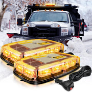 12 Inch 48 Leds Roof Top Amber Emergency Strobe Light 2PCS