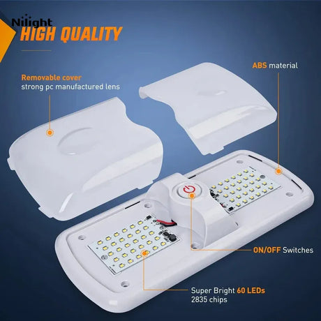 Interior Lights RV Interior Ceiling White LED Lights (Pair)