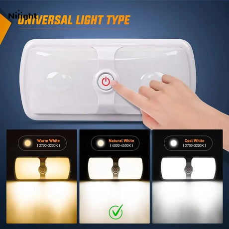 Interior Lights RV Interior Ceiling White LED Lights (Pair)