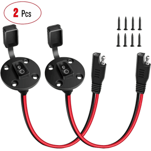 Wiring Harness Kit 12AWG 2-Pack SAE Power Socket Sidewall Port