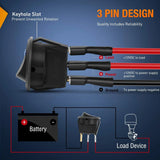 12Pcs 12V 20A Round Toggle LED Switch With Wires Nilight