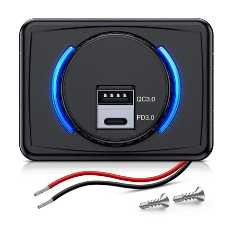 12V 24V PD Type C USB Charger 3A Car Outlet Nilight
