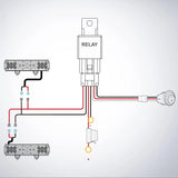 16AWG Wire Harness 15FT Kit 2 Leads W/ 12V 3Pin Switch | 3 Fuses | 4 Spade Connectors Nilight
