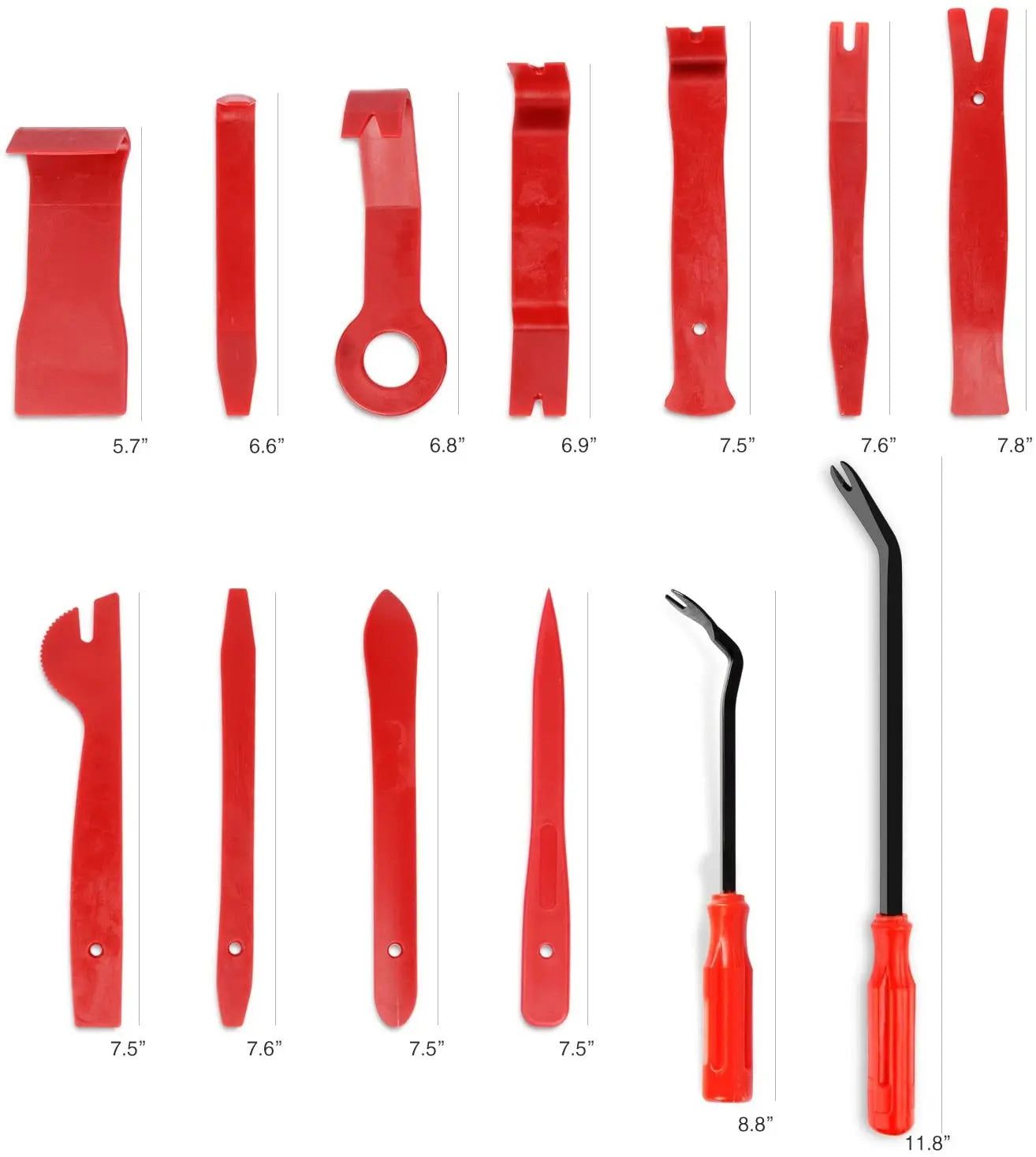 retainer clips 13 Pcs Trim Removal Tool Set Red