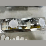 LED Headlight 1994 1995 1996 1997 1998 Chevy Silverado Tahoe Suburban C10 C/K 1500 2500 3500 Headlight Assembly Chrome Case Amber Reflector (25% OFF Final Checkout)