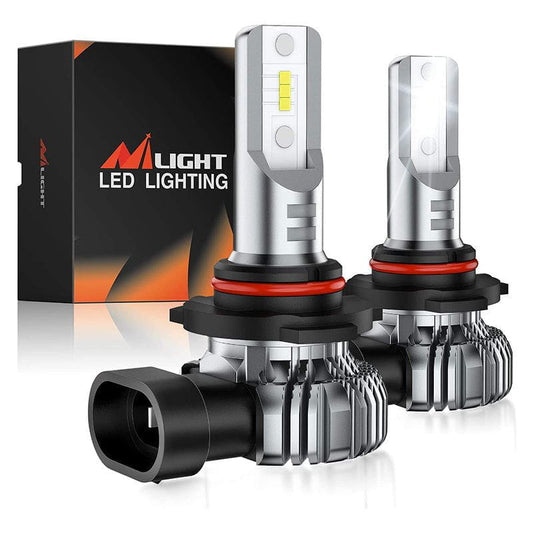 Nilight EF1 H10 LED Fog Light Bulbs, 200% Brightness, 6000K Cool White, 1:1 Mini Size Halogen Replacement, 9145/9140 LED Fog Light DRL Conversion Kit, Pack of 2 Nilight