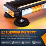 led strobe light 14.5 Inch Amber White COB LED Strobe Rooftop Flashing Magnetic Light Bar