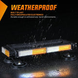 led strobe light 14.5 Inch Amber White COB LED Strobe Rooftop Flashing Magnetic Light Bar