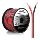 14AWG 50FT Copper Clad Aluminum Wire 14/2 Gauge Red Black CCA Electrical Cable 2 Conductor Parallel 12V/24V DC Flexible Extension Cords Nilight