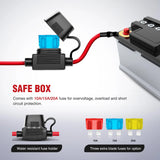 14AWG Wire Harness Kit 1 Lead W/ Remote Controller Switch | 3 Fuses | 4 Spade Connectors Nilight