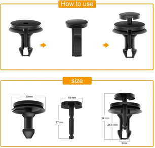 retainer clips 15 Pcs Head 18mm Hole 9mm Car Push Retainer Clips Kits For GM Chevrolet 15733971