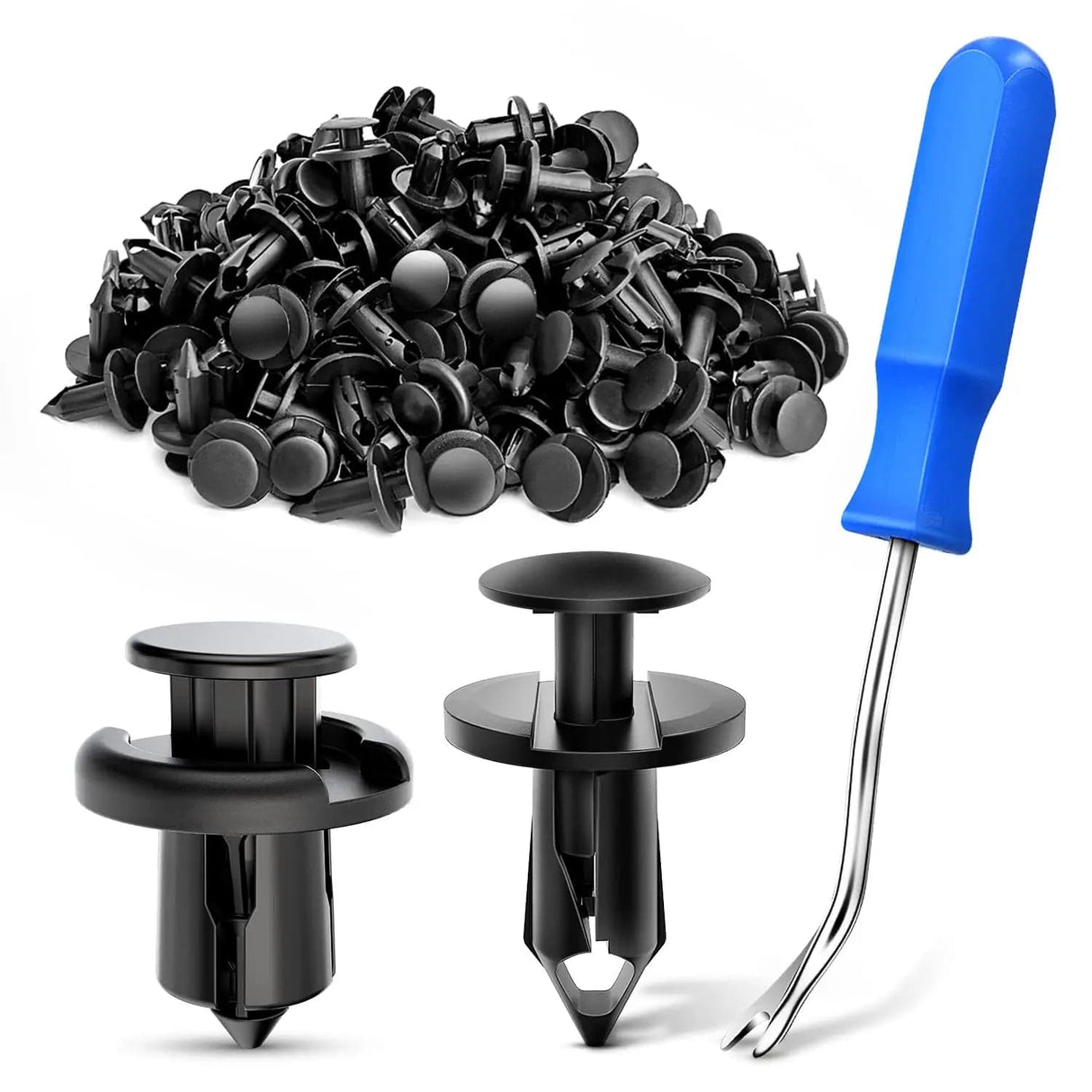 150 Pcs Hole 8mm 10mm Push Type Bumper Fasteners Rivet Clips Universal Auto Clips & Fastener for Bumper Fender Clips Nilight