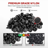 150 Pcs Hole 8mm 10mm Push Type Bumper Fasteners Rivet Clips Universal Auto Clips & Fastener for Bumper Fender Clips Nilight