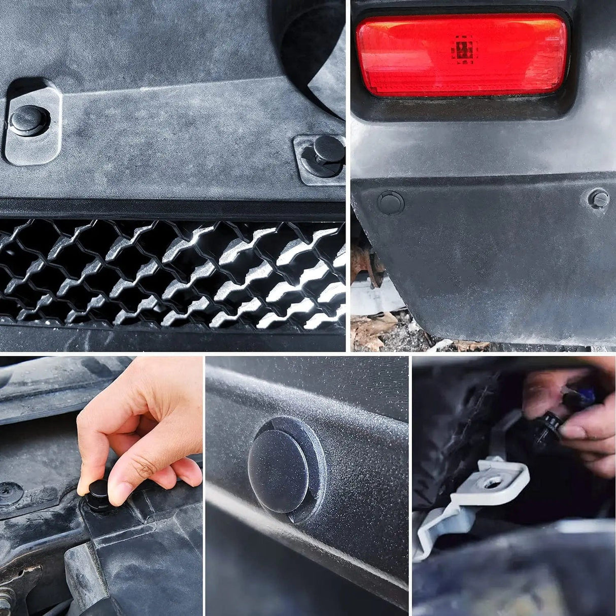 150 Pcs Hole 8mm 10mm Push Type Bumper Fasteners Rivet Clips Universal Auto Clips & Fastener for Bumper Fender Clips Nilight
