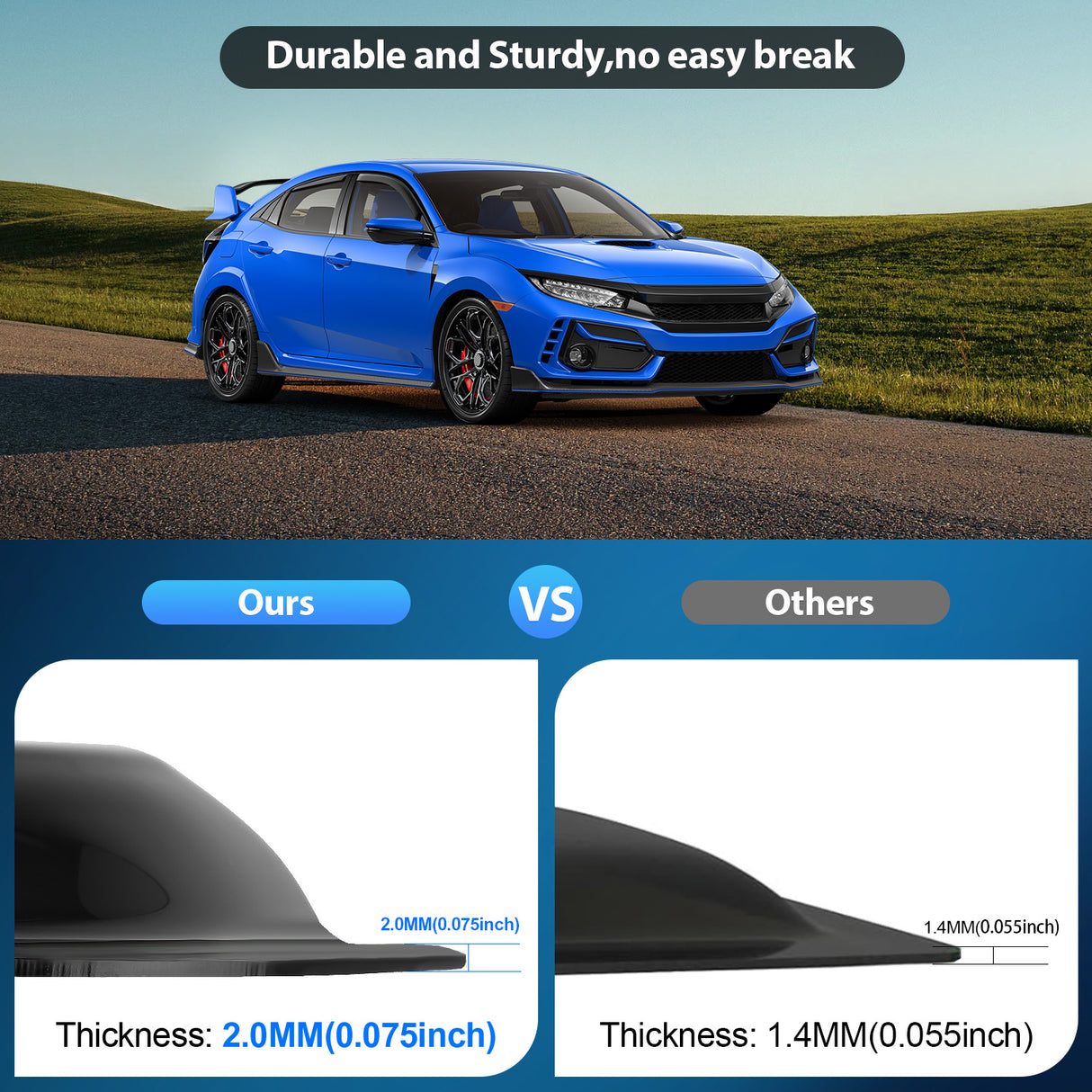 Rain Guards for Honda Civic Hatchback 2016 2017 2018 2019 2020 2021 Window Deflectors, Vent Window Visors-4pcs