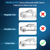 2019 2020 2021 2022 2023 2024 Chevy Silverado 1500 Crew Cab/GMC Sierra 1500 Crew Cab Rain Guards Acrylic 4Pcs