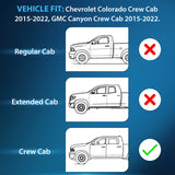 2015 2016 2017 2018 2019 2020 2021 2022 Chevy Colorado Crew Cab GMC Canyon Crew Cab Rain Guards Acrylic 4Pcs