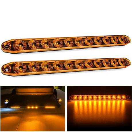 LED ID Bars 16 Inch 11 LEDs Amber Trailer Light Bar (Pair)