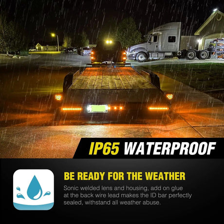 LED ID Bars 16 Inch 11 LEDs Amber Trailer Light Bar (Pair)