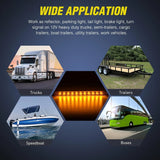 LED ID Bars 16 Inch 11 LEDs Amber Trailer Light Bar (Pair)