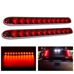 16 Inch 11 LEDs Red Trailer Light Bar (Pair)