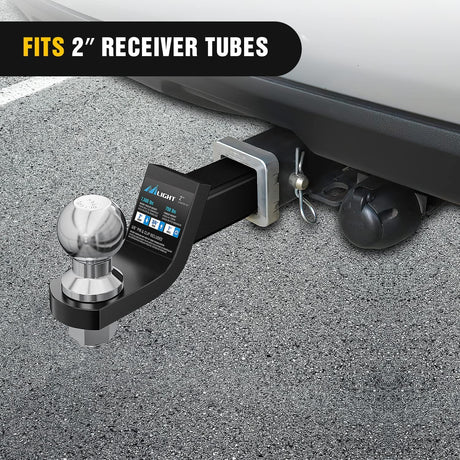 Trailer Hitch Hitch Ball Mount with 2-5/16 Inch Ball (2 Inch Shank, 7500 lbs, 2 Inch Drop)