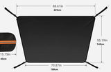 Windshield Snow Cover for Ice and Frost, Heavy Duty 600D Oxford Fabric Windshield Protector with Detachable Side Mirror Covers, Reflective Strips, Adjustable Straps & Hooks for Cars SUVs Trucks
