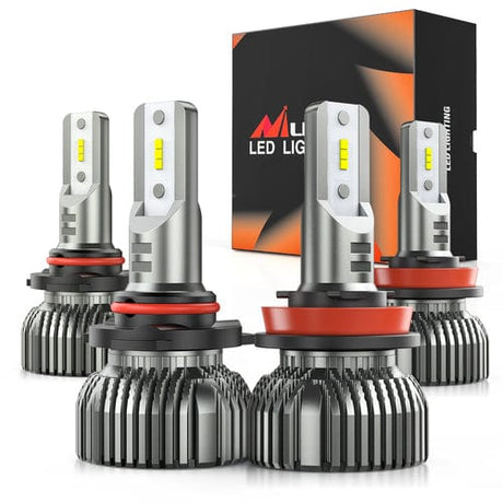 Nilight 2019-2022 Ram 1500 2500 3500 9005 H11 LED Headlight Bulbs